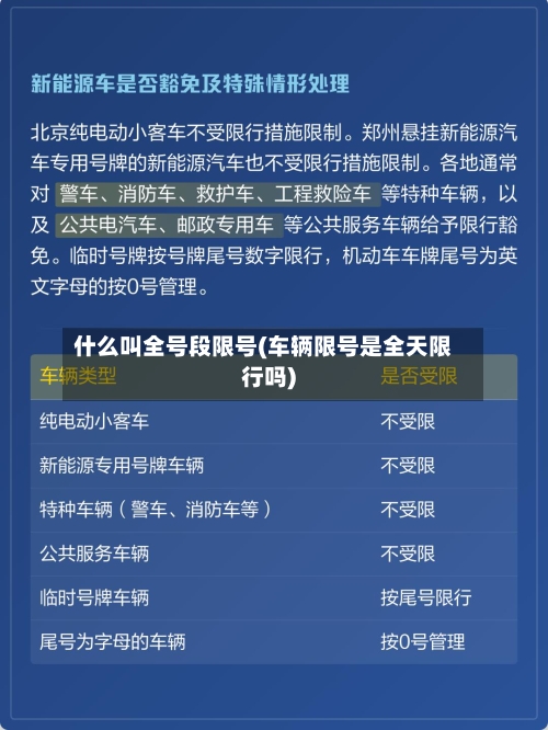 什么叫全号段限号(车辆限号是全天限行吗)-第2张图片
