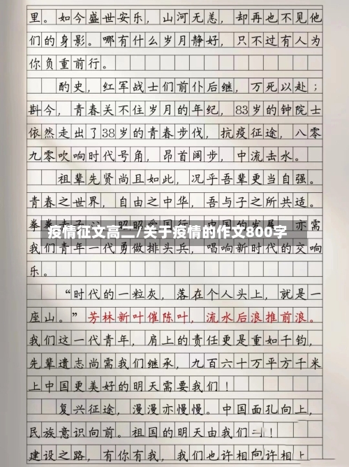 疫情征文高二/关于疫情的作文800字