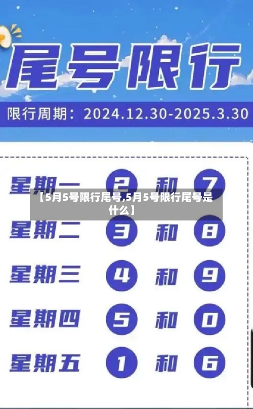 【5月5号限行尾号,5月5号限行尾号是什么】