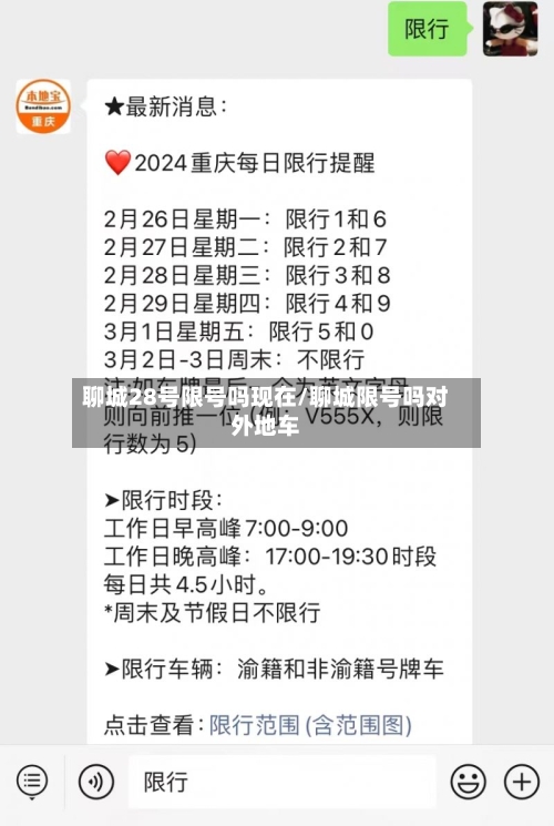 聊城28号限号吗现在/聊城限号吗对外地车-第2张图片