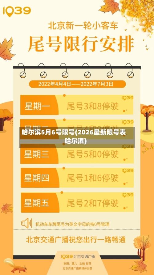 哈尔滨5月6号限号(2026最新限号表哈尔滨)