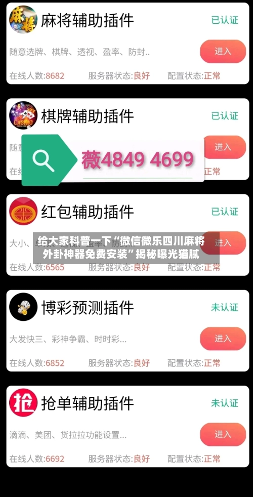 给大家科普一下“微信微乐四川麻将外卦神器免费安装”揭秘曝光猫腻-第1张图片