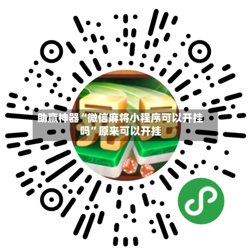 助赢神器“微信麻将小程序可以开挂吗”原来可以开挂-第2张图片