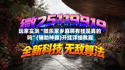 玩家实测“微乐家乡麻将有挂是真的吗”(辅助神器)开挂详细教程-第2张图片