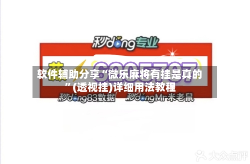 软件辅助分享“微乐麻将有挂是真的”(透视挂)详细用法教程-第2张图片