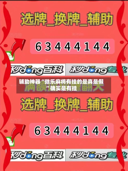 辅助神器“微乐麻将有挂的是真是假”确实是有挂-第2张图片