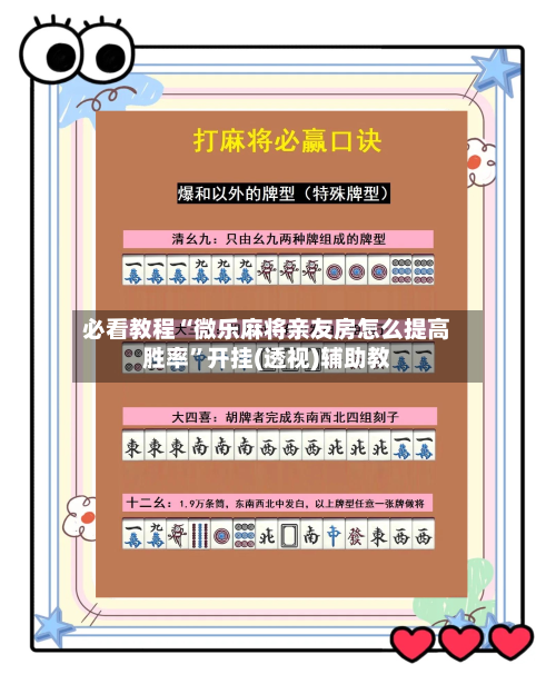必看教程“微乐麻将亲友房怎么提高胜率	”开挂(透视)辅助教-第2张图片