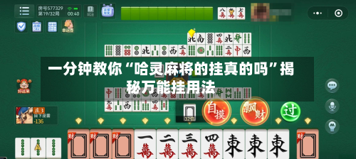 一分钟教你“哈灵麻将的挂真的吗”揭秘万能挂用法-第2张图片