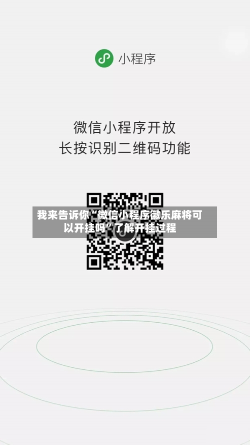 我来告诉你“微信小程序徽乐麻将可以开挂吗”了解开挂过程-第2张图片