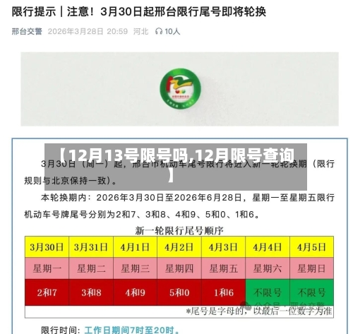 【12月13号限号吗,12月限号查询】-第2张图片