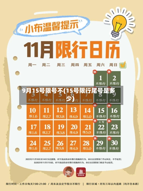 9月15号限号不(15号限行尾号是多少)