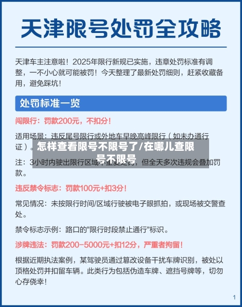 怎样查看限号不限号了/在哪儿查限号不限号-第2张图片