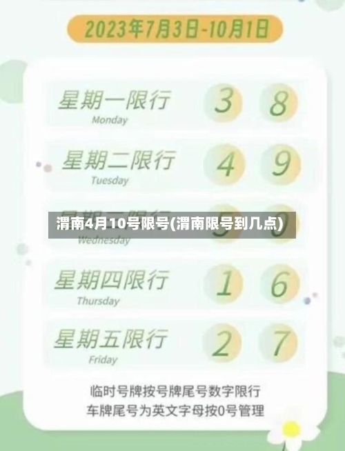 渭南4月10号限号(渭南限号到几点)