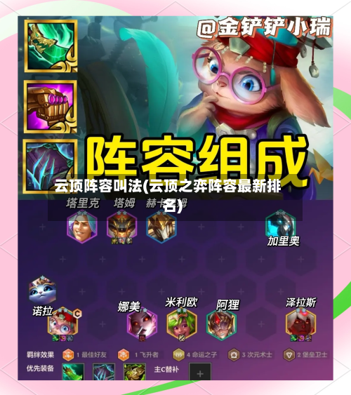 云顶阵容叫法(云顶之弈阵容最新排名)-第2张图片