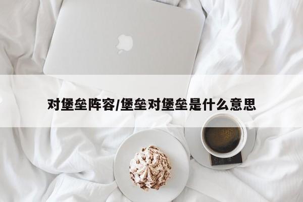 对堡垒阵容/堡垒对堡垒是什么意思
